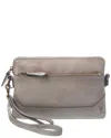 Frye Melissa Leather Crossbody Wristlet In Gray