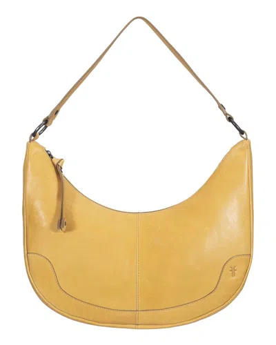 Frye Melissa Leather Hobo Bag In Yellow
