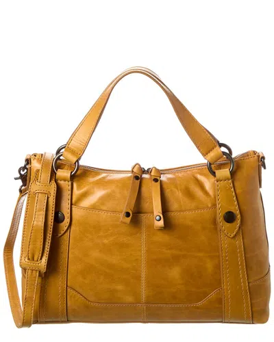 Frye Melissa Leather Satchel In Orange