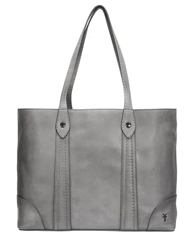 Frye Melissa Leather Shopper In Gray