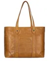 Frye Melissa Leather Shopper Tote In Beige