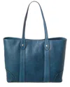 Frye Melissa Leather Shopper Tote In Grey