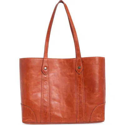 Frye Melissa Leather Shopper Tote In Persimmon