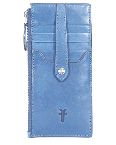 Frye Melissa Leather Wallet In Blue