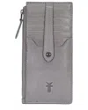 Frye Melissa Leather Wallet In Gray