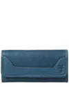 Frye Melissa Leather Wallet In Grey