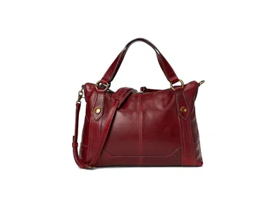 Frye Melissa Medium Satchel Crossbody Cross Body Handbags Berry Lacquer: One Size In Red