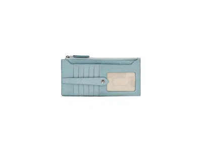 Frye Melissa Snap Card Wallet Coin Purse Light Sky: One Size In Blue