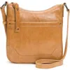 Frye Melissa Swing Leather Crossbody Bag In Sand