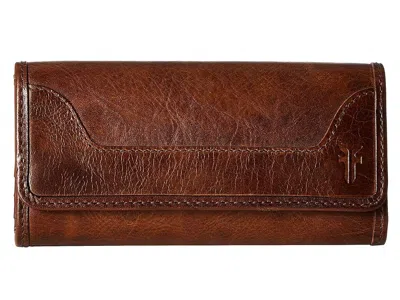 Frye Melissa Wallet Wallet Handbags Dark Brown Antique Pull Up: One Size