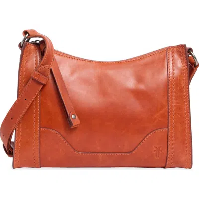 Frye Melissa Zip Leather Crossbody In Persimmon