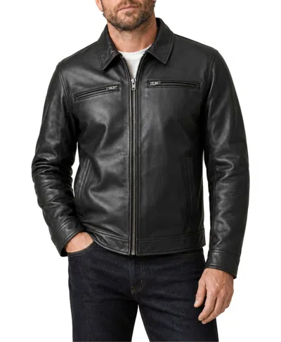 Frye Men's Blouson Genuine Leather Jacket In Black