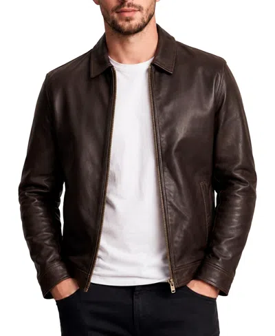 Frye Men's Blouson Regular-fit Leather Jacket In Dark Brown