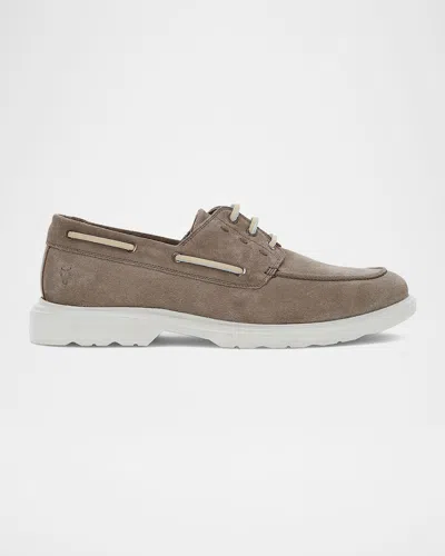 Frye Men's Connor Suede Boat Shoes In Brown