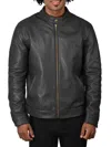 Frye Men's Leather Racer Jacket In Dark Brown
