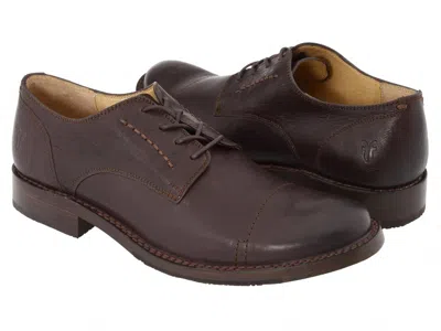 Frye Men's Oliver Oxfords In Dark Brown Tumbled Full Grain Leather In Multi