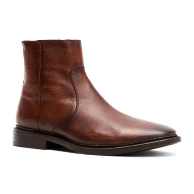 Frye Men's Paul Inside Zip Ankle Boots In Cognac In Green