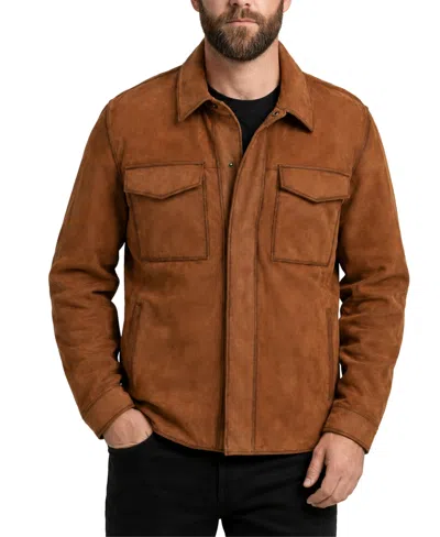 Frye Men's Prescott Suede Regular-fit Jacket In Light Brown