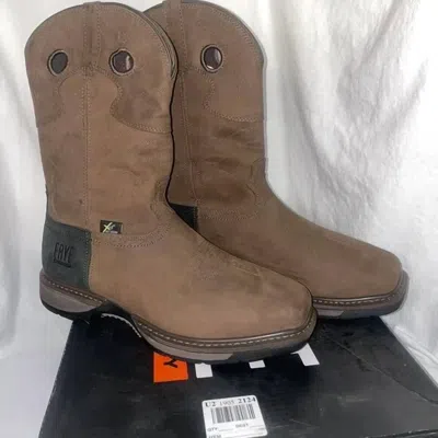 Frye Men's Western Internal Met Work Boots In Brown Black