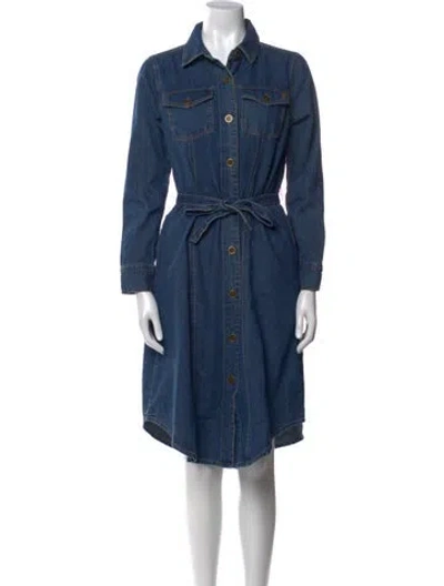Pre-owned Frye Midi Length Dress W/ Tags In Blue