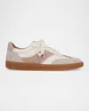 Frye Milly Mixed Leather Low-top Sneakers In Multi