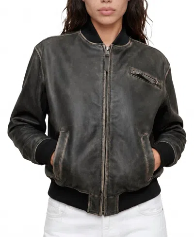 Frye Monroe Bomber Jacket In Black