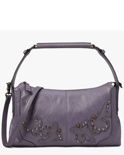 Frye Montana Leather Shoulder Bag In Purple