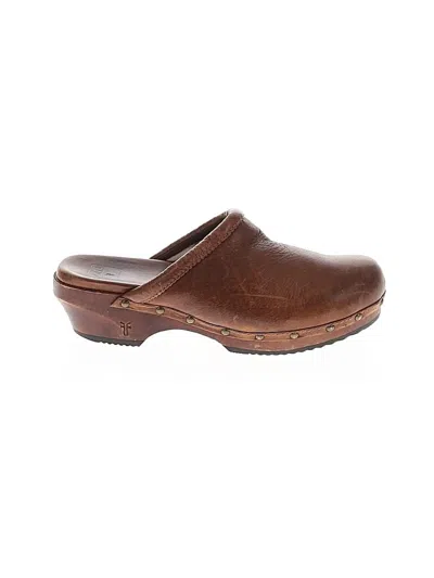 Pre-owned Frye Mule/clog In Brown