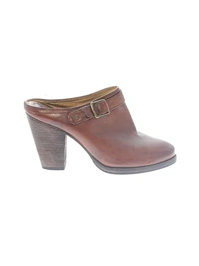 Pre-owned Frye Mule/clog In Brown
