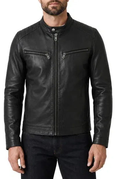Frye Napa Leather Jacket In Black