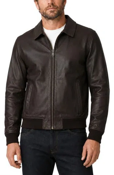 Frye Nappa Lamb Leather Jacket In Brown