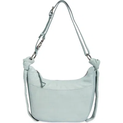 Frye Nora Knotted Metallic Leather Crossbody Bag In Lt. Sky