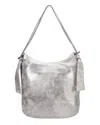 Frye Nora Leather Backpack In Silver
