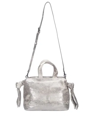 Frye Nora Leather Satchel In Silver