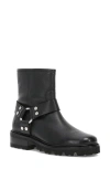 Frye Veronica Harness Short Womens Leather Distressed Ankle Boots In Black