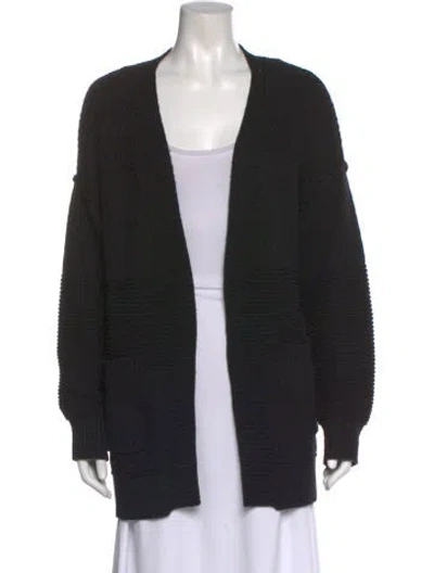 Pre-owned Frye Open Front Sweater In Black