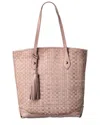 Frye Oriana Leather Shopper Tote In Beige