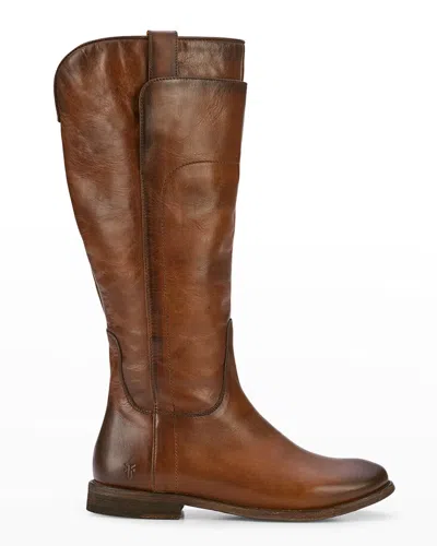 Frye Paige Leather Tall Riding Boots In Brown