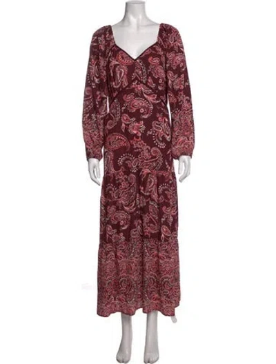 Pre-owned Frye Paisley Print Long Dress In Multicolor