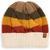 Frye Patchwork Cable Knit Beanie In Multi