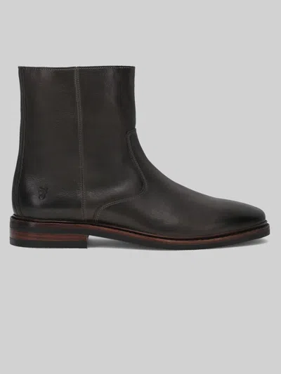 Frye Paul Inside Zip Plain Toe Boots In Black