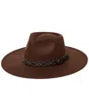 Frye Pinch Crown Fedora In Brown