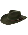 Frye Pinch Crown Wool Cowboy Hat In Green