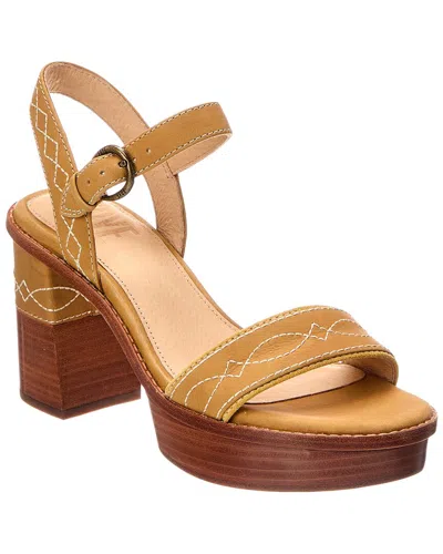 Frye Pipa Woodstock Suede & Leather Sandal In Brown