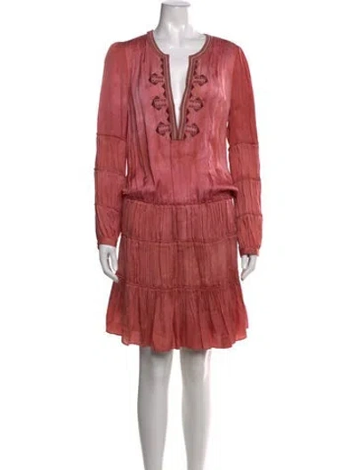 Pre-owned Frye Printed Mini Dress In Pink