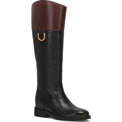 Frye Quinn D Leather Knee High Boot In Brown