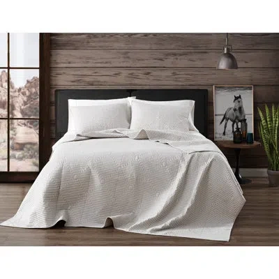 Frye Ray Pick Stitch Embroidered Quilt Set In Gray