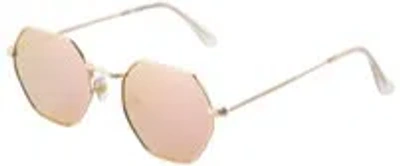 Frye Rose Gold Geometric Ladies Sunglasses 10260445.com Gldros 58 In Blue