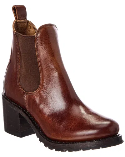 Frye Sabrina Leather Chelsea Boot In Burgundy