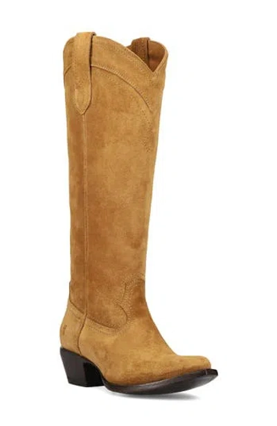 Frye Sacha Knee High Western Boot In Brown